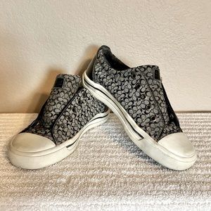 Black & Grey Signature Coach Sneakers - 7.5